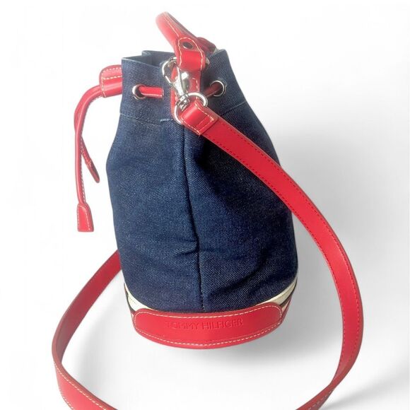 TOMMY HILFIGER Denim Handbag with Removable Crossbody Strap COMES WITH DUST BAG - Picture 4 of 17